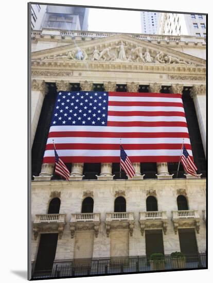 The New York Stock Exchange, Broad Street, Wall Street, Manhattan-Amanda Hall-Mounted Photographic Print