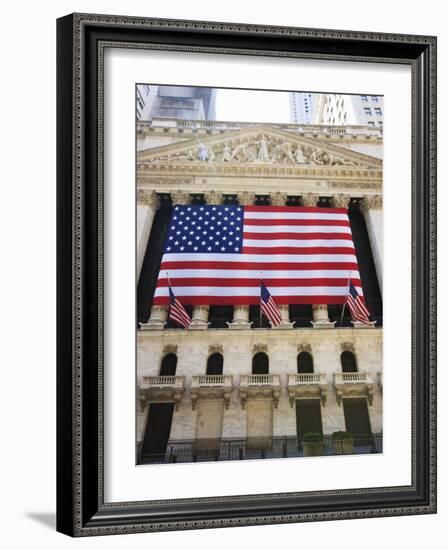 The New York Stock Exchange, Broad Street, Wall Street, Manhattan-Amanda Hall-Framed Photographic Print