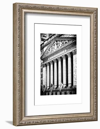 The New York Stock Exchange Building, Wall Street, Manhattan, NYC, White Frame-Philippe Hugonnard-Framed Photographic Print