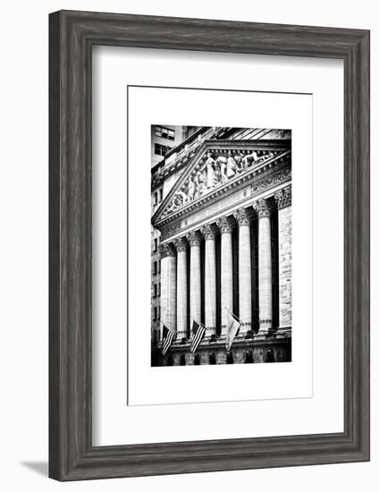 The New York Stock Exchange Building, Wall Street, Manhattan, NYC, White Frame-Philippe Hugonnard-Framed Photographic Print