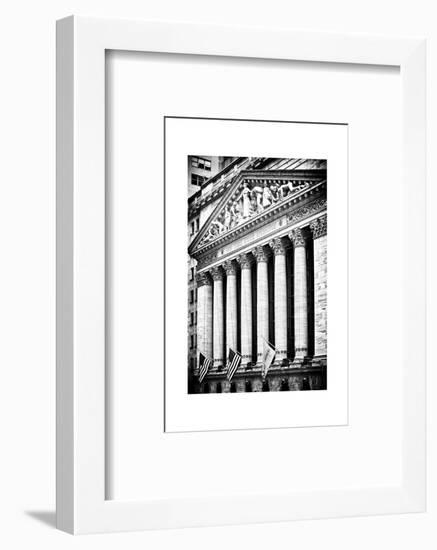 The New York Stock Exchange Building, Wall Street, Manhattan, NYC, White Frame-Philippe Hugonnard-Framed Photographic Print