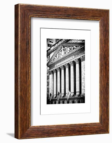 The New York Stock Exchange Building, Wall Street, Manhattan, NYC, White Frame-Philippe Hugonnard-Framed Photographic Print