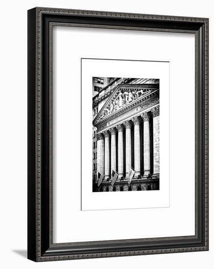 The New York Stock Exchange Building, Wall Street, Manhattan, NYC, White Frame-Philippe Hugonnard-Framed Photographic Print