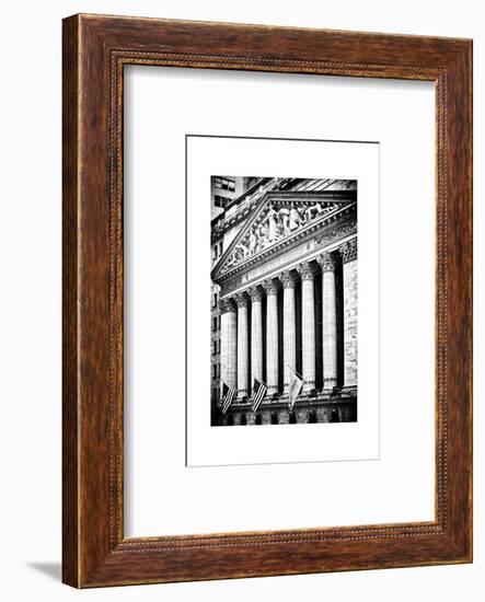 The New York Stock Exchange Building, Wall Street, Manhattan, NYC, White Frame-Philippe Hugonnard-Framed Photographic Print