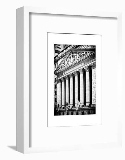 The New York Stock Exchange Building, Wall Street, Manhattan, NYC, White Frame-Philippe Hugonnard-Framed Photographic Print