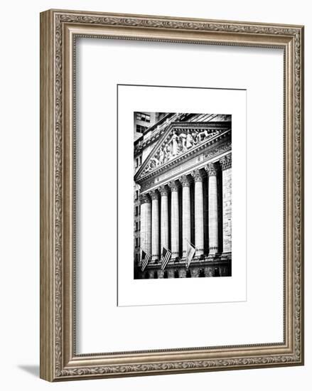 The New York Stock Exchange Building, Wall Street, Manhattan, NYC, White Frame-Philippe Hugonnard-Framed Photographic Print