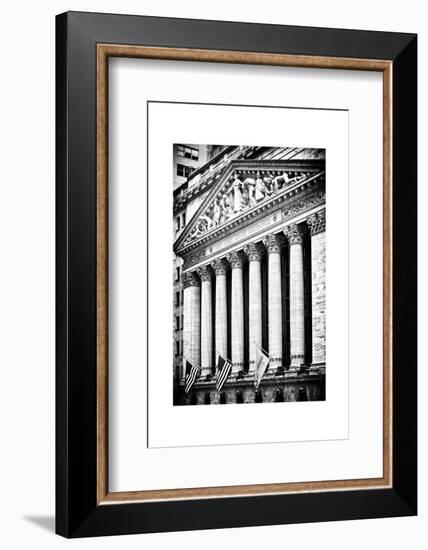 The New York Stock Exchange Building, Wall Street, Manhattan, NYC, White Frame-Philippe Hugonnard-Framed Photographic Print