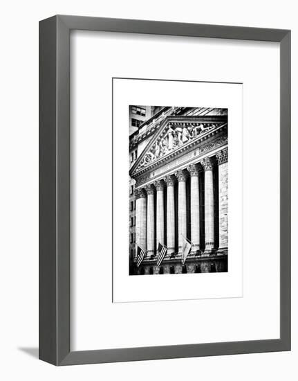 The New York Stock Exchange Building, Wall Street, Manhattan, NYC, White Frame-Philippe Hugonnard-Framed Photographic Print