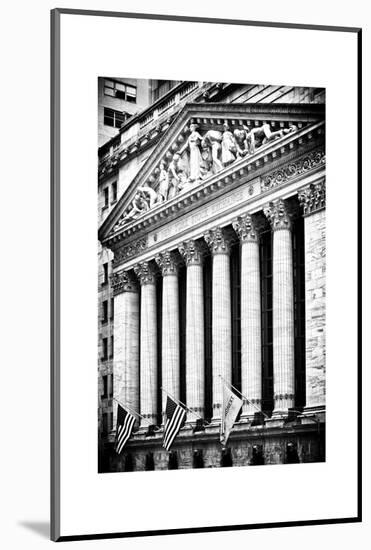 The New York Stock Exchange Building, Wall Street, Manhattan, NYC, White Frame-Philippe Hugonnard-Mounted Photographic Print