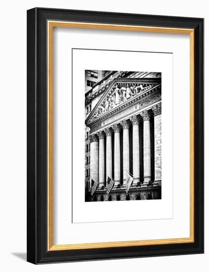 The New York Stock Exchange Building, Wall Street, Manhattan, NYC, White Frame-Philippe Hugonnard-Framed Photographic Print