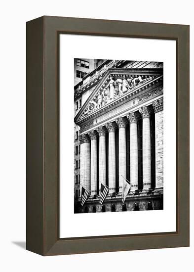 The New York Stock Exchange Building, Wall Street, Manhattan, NYC, White Frame-Philippe Hugonnard-Framed Premier Image Canvas