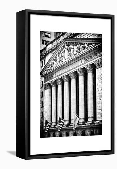 The New York Stock Exchange Building, Wall Street, Manhattan, NYC, White Frame-Philippe Hugonnard-Framed Premier Image Canvas