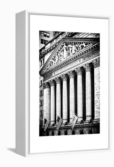 The New York Stock Exchange Building, Wall Street, Manhattan, NYC, White Frame-Philippe Hugonnard-Framed Premier Image Canvas