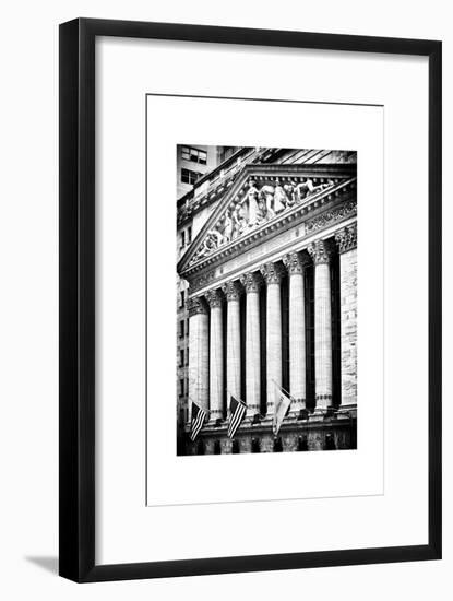 The New York Stock Exchange Building, Wall Street, Manhattan, NYC, White Frame-Philippe Hugonnard-Framed Photographic Print