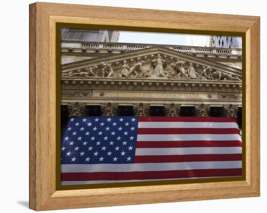 The New York Stock Exchange, Wall Street, Manhattan, New York City, New York, USA-Amanda Hall-Framed Premier Image Canvas