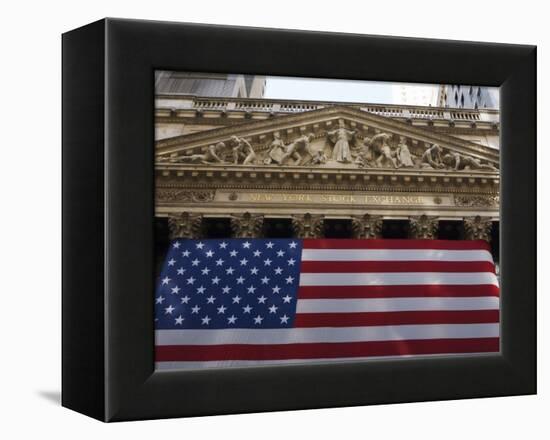 The New York Stock Exchange, Wall Street, Manhattan, New York City, New York, USA-Amanda Hall-Framed Premier Image Canvas