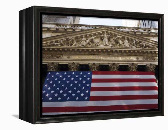 The New York Stock Exchange, Wall Street, Manhattan, New York City, New York, USA-Amanda Hall-Framed Premier Image Canvas