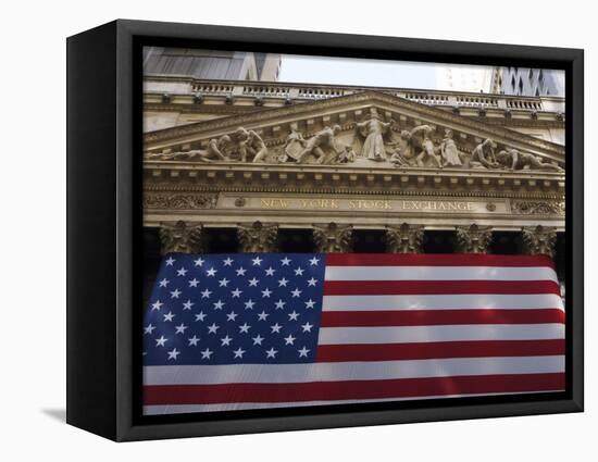 The New York Stock Exchange, Wall Street, Manhattan, New York City, New York, USA-Amanda Hall-Framed Premier Image Canvas