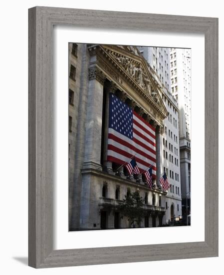 The New York Stock Exchange, Wall Street, Manhattan, New York City, New York, USA-Amanda Hall-Framed Photographic Print