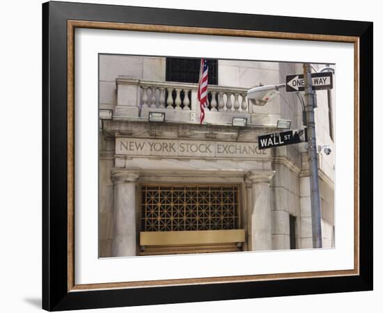 The New York Stock Exchange, Wall Street, Manhattan-Amanda Hall-Framed Photographic Print