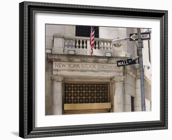 The New York Stock Exchange, Wall Street, Manhattan-Amanda Hall-Framed Photographic Print