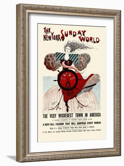 The New York Sunday World-Ernest Haskell-Framed Art Print