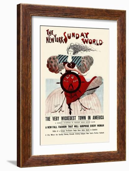 The New York Sunday World-Ernest Haskell-Framed Art Print