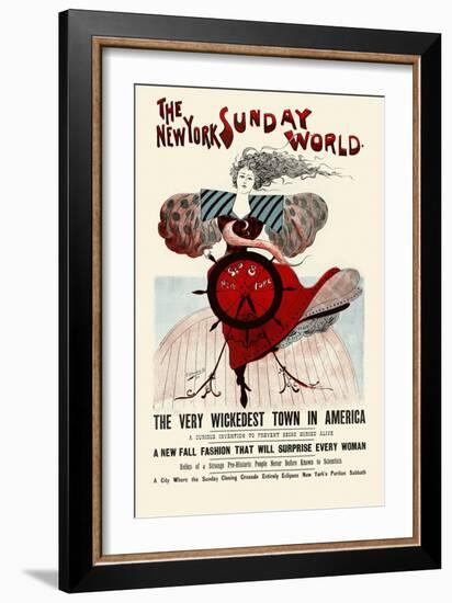 The New York Sunday World-Ernest Haskell-Framed Art Print