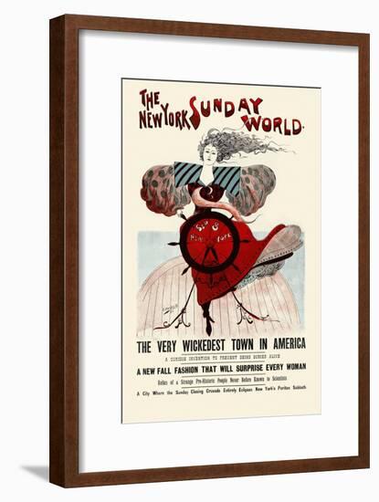 The New York Sunday World-Ernest Haskell-Framed Art Print