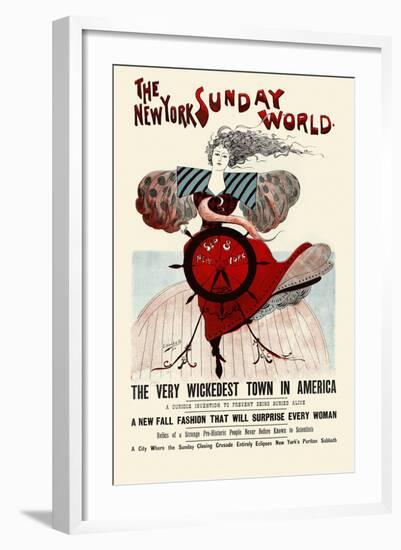 The New York Sunday World-Ernest Haskell-Framed Premium Giclee Print