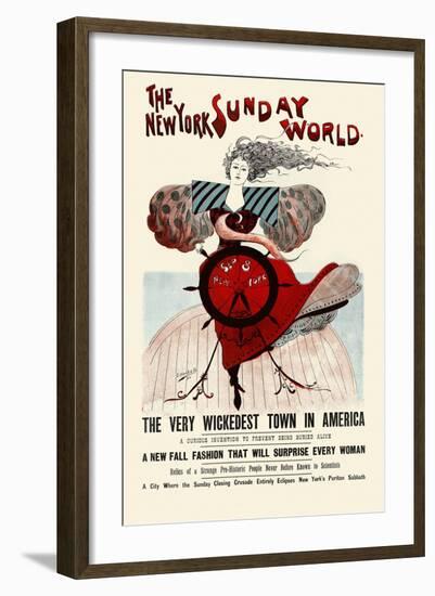 The New York Sunday World-Ernest Haskell-Framed Premium Giclee Print