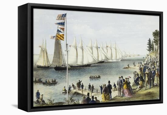 The New York Yacht Club Regatta, 1869-Currier & Ives-Framed Premier Image Canvas