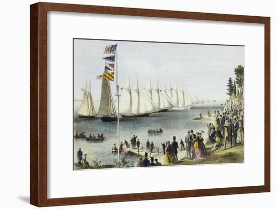 The New York Yacht Club Regatta, 1869-Currier & Ives-Framed Giclee Print