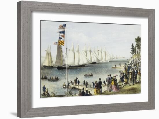 The New York Yacht Club Regatta, 1869-Currier & Ives-Framed Giclee Print