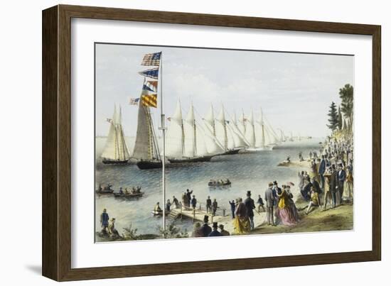 The New York Yacht Club Regatta, 1869-Currier & Ives-Framed Giclee Print