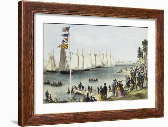 The New York Yacht Club Regatta, 1869-Currier & Ives-Framed Giclee Print