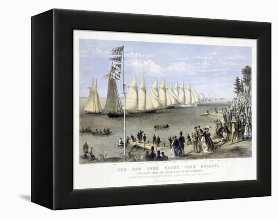 The New York Yacht Club Regatta, Pub. Currier and Ives, 1869-null-Framed Premier Image Canvas