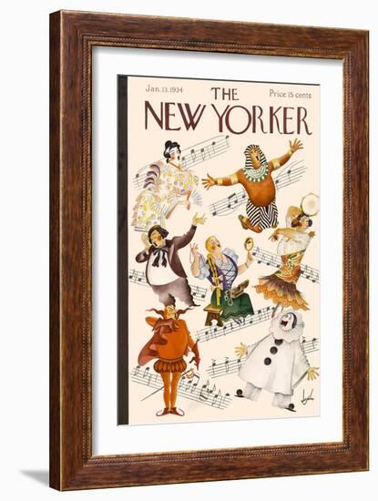 The New Yorker Cover - January 13, 1934-Constantin Alajalov-Framed Premium Giclee Print