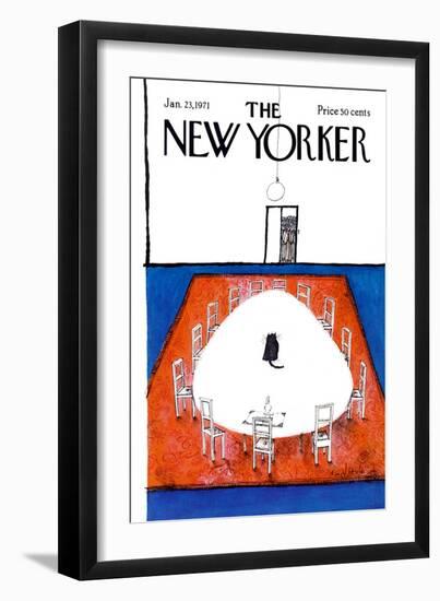 The New Yorker Cover - January 23, 1971-Ronald Searle-Framed Premium Giclee Print