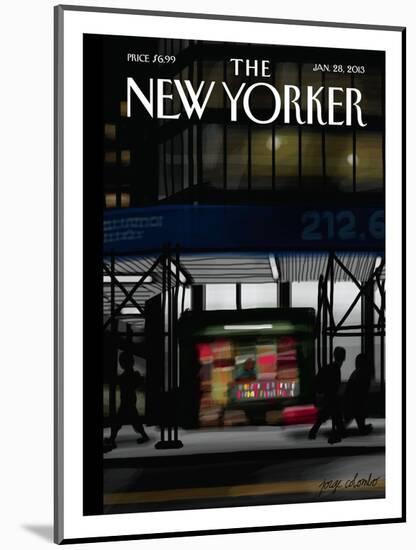 The New Yorker Cover - January 28, 2013-Jorge Colombo-Mounted Print