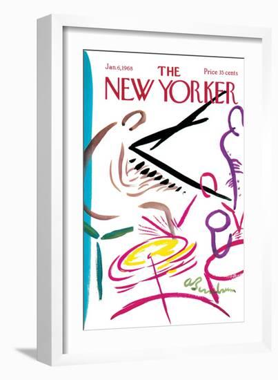 The New Yorker Cover - January 6, 1968-Abe Birnbaum-Framed Premium Giclee Print