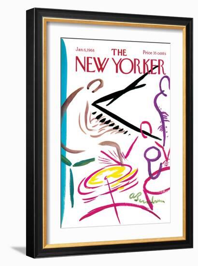 The New Yorker Cover - January 6, 1968-Abe Birnbaum-Framed Premium Giclee Print