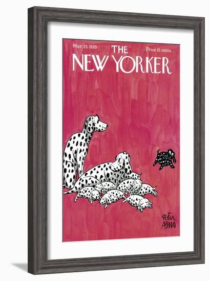The New Yorker Cover - March 23, 1935-Peter Arno-Framed Premium Giclee Print