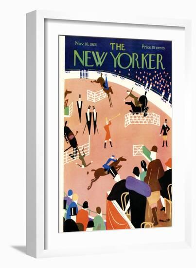 The New Yorker Cover - November 10, 1928-Theodore G. Haupt-Framed Premium Giclee Print