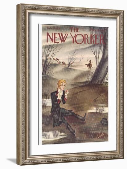 The New Yorker Cover - November 28, 1936-Constantin Alajalov-Framed Premium Giclee Print