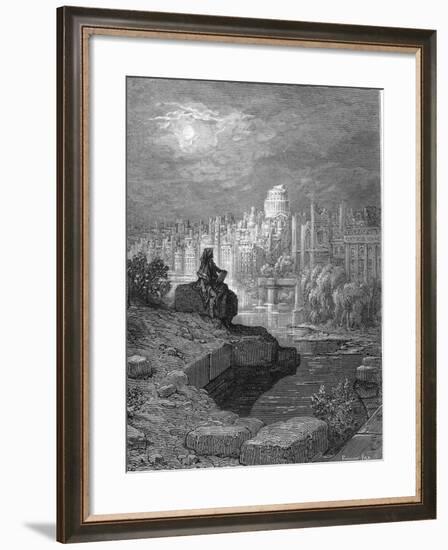 'The New Zealander' Illustration from 'London: a Pilgrimage' by Blanchard Jerrold, 1872-Gustave Doré-Framed Giclee Print