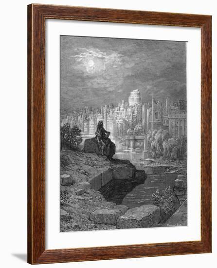 'The New Zealander' Illustration from 'London: a Pilgrimage' by Blanchard Jerrold, 1872-Gustave Doré-Framed Giclee Print