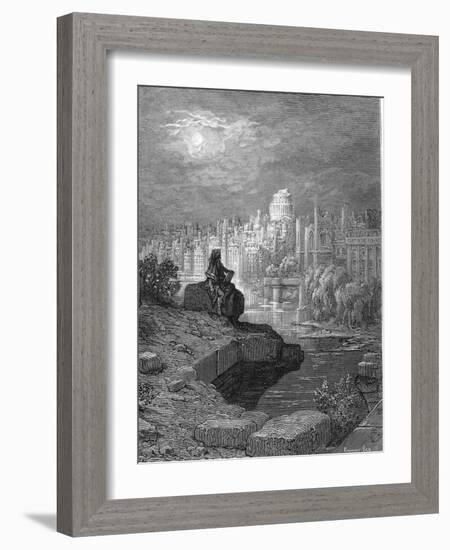 'The New Zealander' Illustration from 'London: a Pilgrimage' by Blanchard Jerrold, 1872-Gustave Doré-Framed Giclee Print