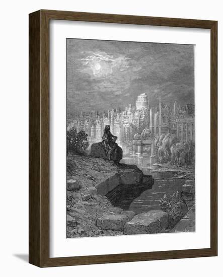 'The New Zealander' Illustration from 'London: a Pilgrimage' by Blanchard Jerrold, 1872-Gustave Doré-Framed Giclee Print