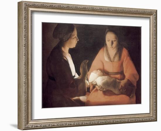 The Newborn Baby-Georges de La Tour-Framed Art Print